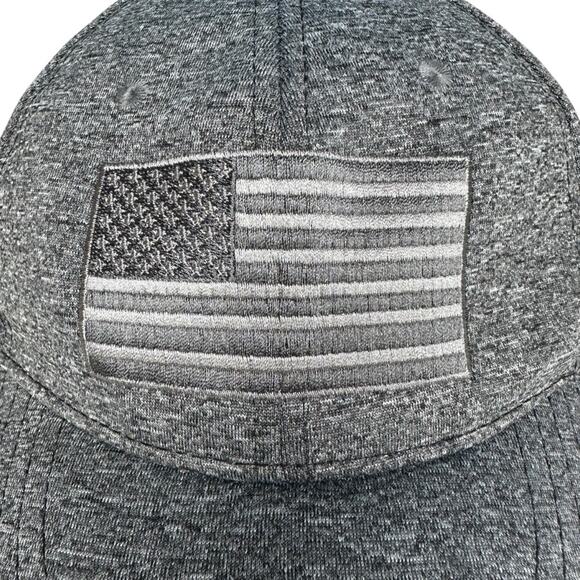H3 Headwear Grey American Flag Snapback Cap - Picture 2 of 8